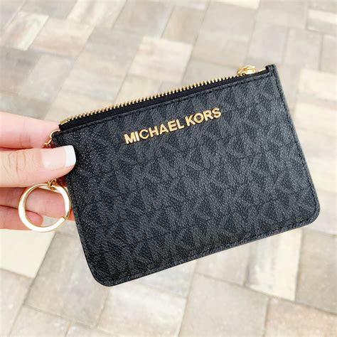 michael kors black coin purse|michael kors leather coin purse.